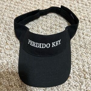 Perdido Key Visor Cap Hat Black Velcro